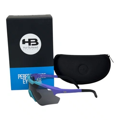 OCULOS CICLISMO HB SHIELD COMP. 2.0 MATTE PURPLE TURQUESE LE