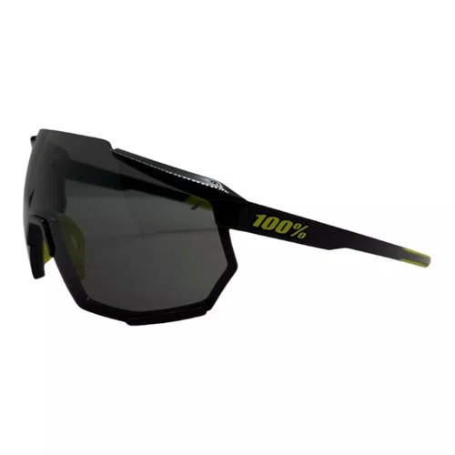ÓCULOS ESPORTIVO 100% RACETRAP GLOSS BLACK SMOKE LENS