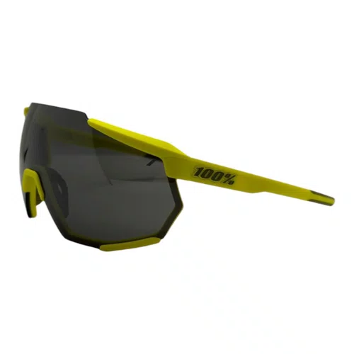 ÓCULOS ESPORTIVO 100% RACETRAP SOFT TACT BANANA  BLACK LENS