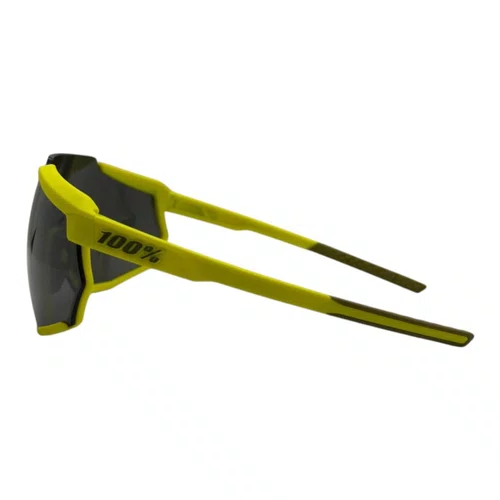 ÓCULOS ESPORTIVO 100% RACETRAP SOFT TACT BANANA  BLACK LENS