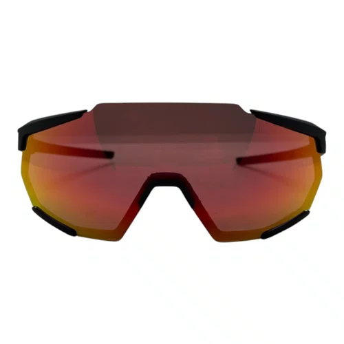 ÓCULOS ESPORTIVO 100% RACETRAP SOFT TACT BLACK RED LENS