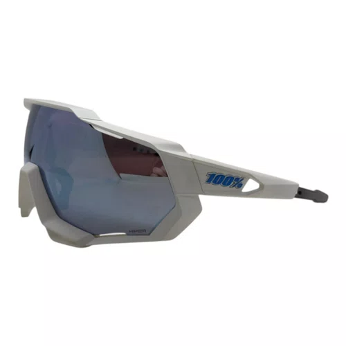 ÓCULOS ESPORTIVO 100% SPEEDTRAP MATTE WHITE HIPER BLUE LENS