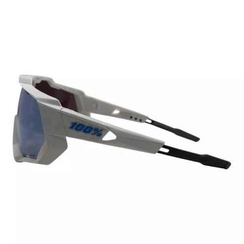 ÓCULOS ESPORTIVO 100% SPEEDTRAP MATTE WHITE HIPER BLUE LENS