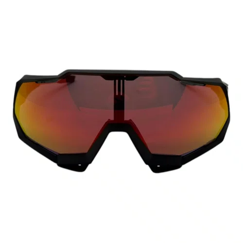 ÓCULOS ESPORTIVO 100% SPEEDTRAP SOFT TACT BLACK RED LENS