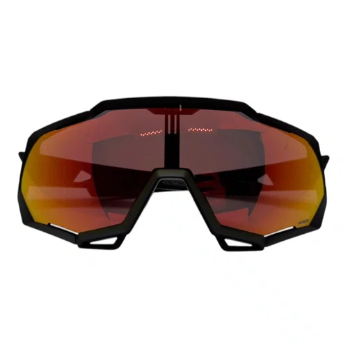 ÓCULOS ESPORTIVO 100% SPEEDTRAP SOFT TACT BLACK RED LENS
