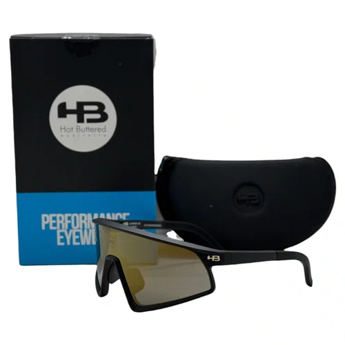 OCULOS ESPORTIVO HB ION MATTE BLACK LENTE GOLD CHROME