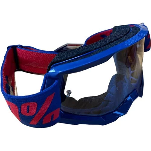 OCULOS GOGGLE 100% STRATA 2 AZUL/VERMELHO DOWNHILL/MOTOCROSS