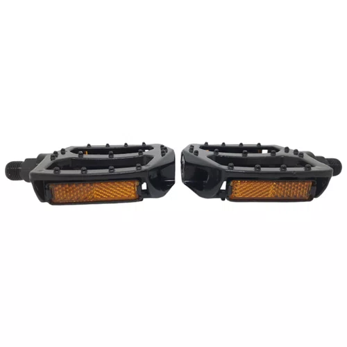 PEDAL 9/16 ROSCA GROSSA PLATAFORMA ALUMINIO PRETO
