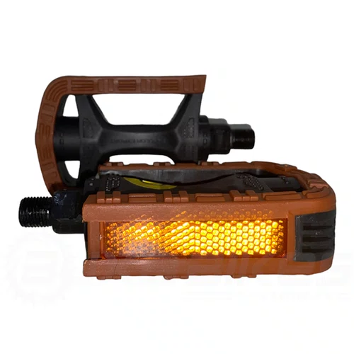 PEDAL MTB 1/2 ROSCA FINA PLASTICO PRETO/MARROM