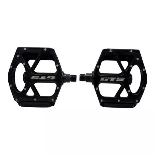 PEDAL PLATAFORMA GTS ROSCA GROSSA ESFERADO ALUMINIO PRETO