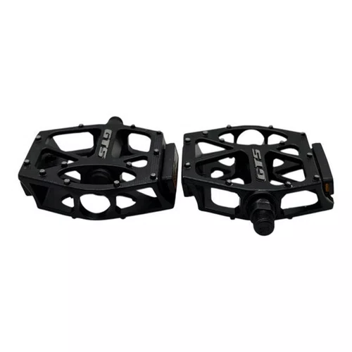 PEDAL PLATAFORMA GTS ROSCA GROSSA ESFERADO ALUMINIO PRETO