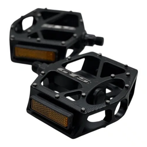 PEDAL PLATAFORMA GTS ROSCA GROSSA ESFERADO ALUMINIO PRETO