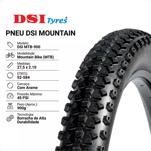 PNEU MTB DSI 27.5X2.10 SRI-68 MTB PRETO