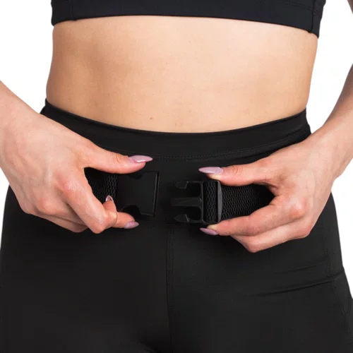 POCHETE DE CORRIDA HUPI SLIM RUNNING PRETA ZÍPER AMARELO