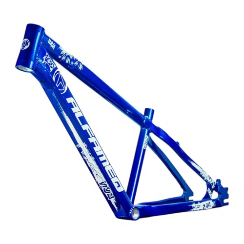 QUADRO ALFAMEQ FURIA AZUL CROMO ARO 26 WHEELING/GRAU TAM 13