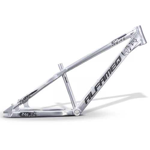 QUADRO ALFAMEQ FURIA CROMADO ARO 26 WHEELING/GRAU TAM 13
