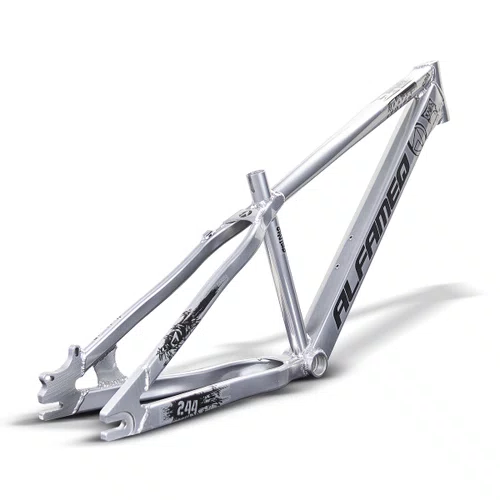 QUADRO ALFAMEQ FURIA CROMADO ARO 26 WHEELING/GRAU TAM 13