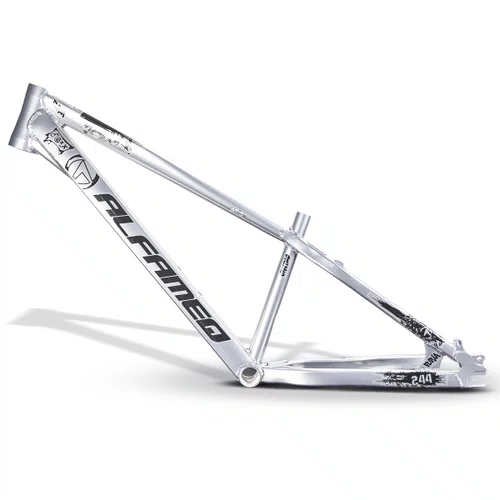 QUADRO ALFAMEQ FURIA CROMADO ARO 26 WHEELING/GRAU TAM 13
