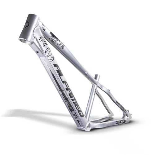 QUADRO ALFAMEQ FURIA CROMADO ARO 26 WHEELING/GRAU TAM 13