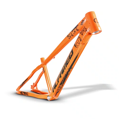 QUADRO ALFAMEQ FURIA LARANJA ARO 26 WHEELING/GRAU TAM 13