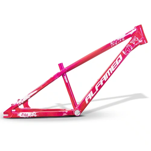 QUADRO ALFAMEQ FURIA ROSA CHICLETE ARO 26 WHEELING/GRAU 13