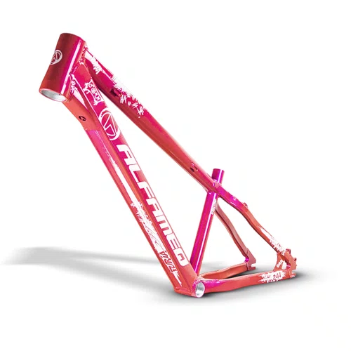 QUADRO ALFAMEQ FURIA ROSA CHICLETE ARO 26 WHEELING/GRAU 13