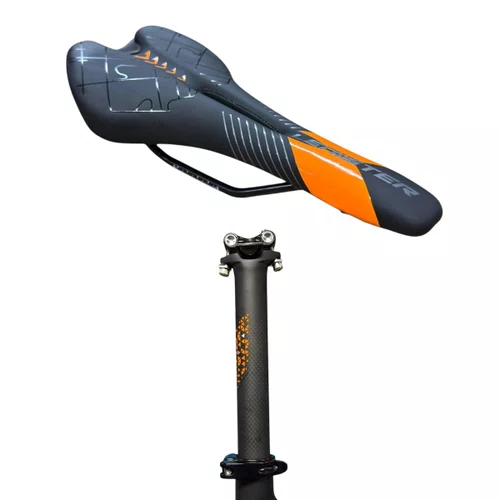 QUADRO ARO 29 CARBONO MTB LENISTER LARANJA/PRETO EIXO 9MM