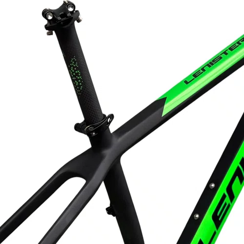 QUADRO ARO 29 CARBONO MTB LENISTER VERDE/PRETO EIXO 9MM