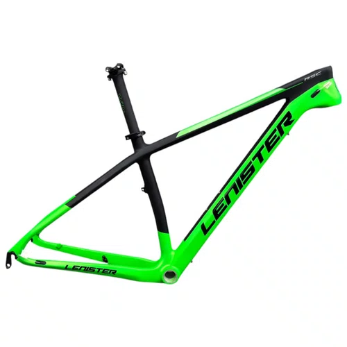 QUADRO ARO 29 CARBONO MTB LENISTER VERDE/PRETO EIXO 9MM