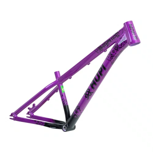 QUADRO HUPI STRIP ROXO/PRETO GANCHEIRA HORIZONTAL WHEELING