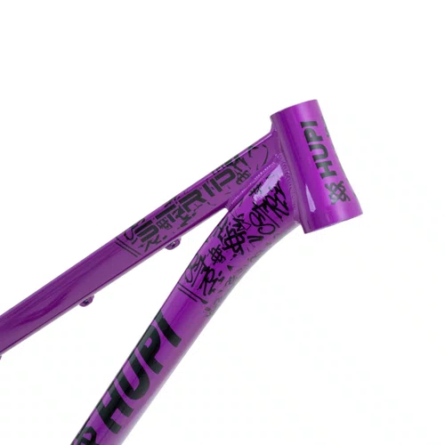 QUADRO HUPI STRIP ROXO/PRETO GANCHEIRA HORIZONTAL WHEELING