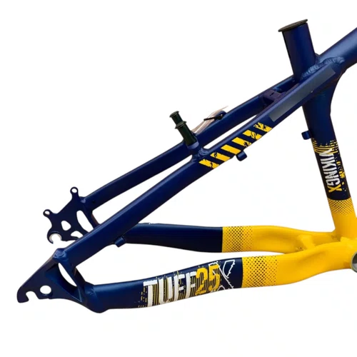 QUADRO VIKINGX TUFF X-25 ARO 26 AZUL ESCURO/AMARELO WHEELING