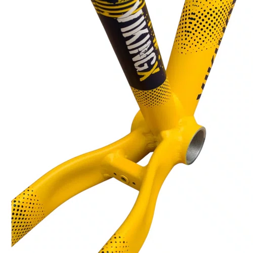 QUADRO VIKINGX TUFF X-25 ARO 26 AZUL ESCURO/AMARELO WHEELING
