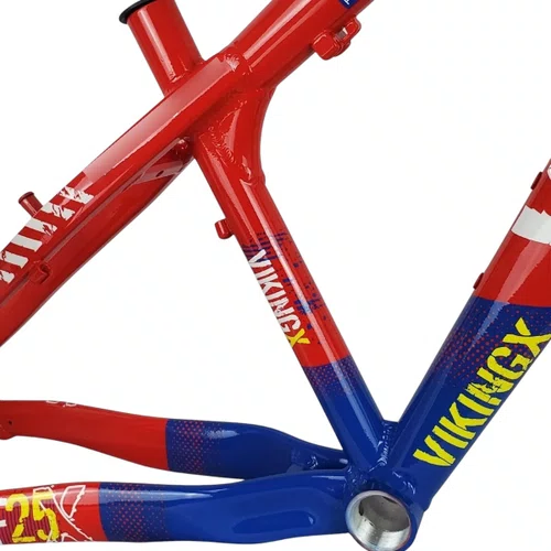 QUADRO VIKINGX TUFF X-25 ARO 26 VERMELHO/AZUL WHEELING/GRAU
