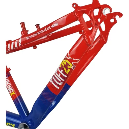 QUADRO VIKINGX TUFF X-25 ARO 26 VERMELHO/AZUL WHEELING/GRAU