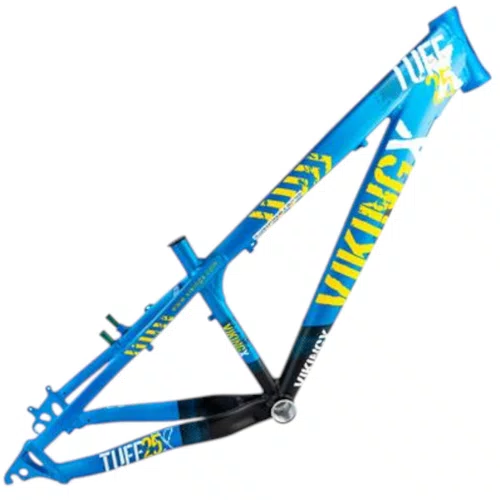 QUADRO VIKINGX TUFF X-25 ARO 26 AZUL/PRETO WHEELING/GRAU