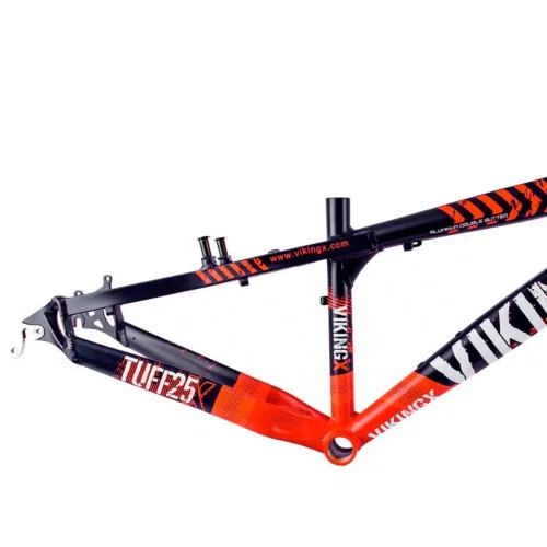 QUADRO VIKINGX TUFF X-25 ARO 26 ROXO/LARANJA WHEELING/GRAU