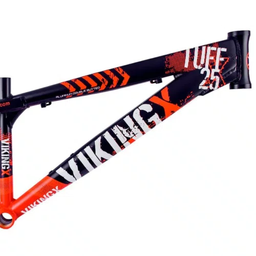 QUADRO VIKINGX TUFF X-25 ARO 26 ROXO/LARANJA WHEELING/GRAU