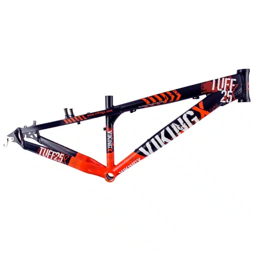 QUADRO VIKINGX TUFF X-25 ARO 26 ROXO/LARANJA WHEELING/GRAU