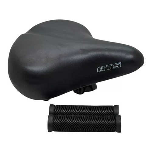 SELIM CONFORT 2 MOLAS GTS PRETO COM REFLETOR + PAR MANOPLA