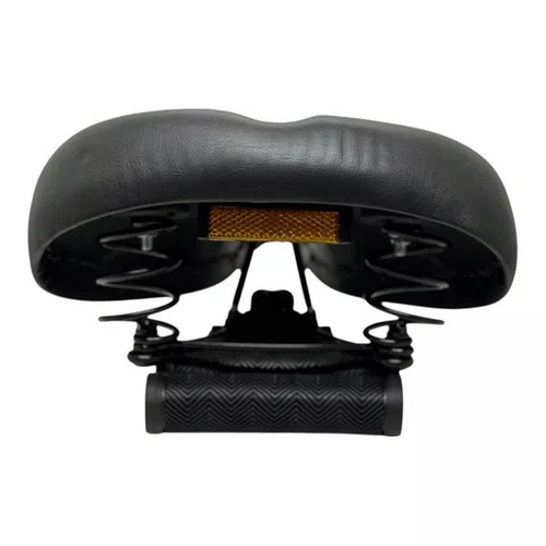 SELIM CONFORT 2 MOLAS GTS PRETO COM REFLETOR + PAR MANOPLA