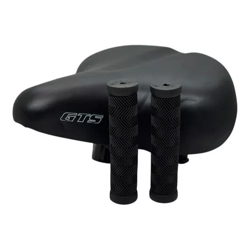 SELIM CONFORT 2 MOLAS GTS PRETO COM REFLETOR + PAR MANOPLA