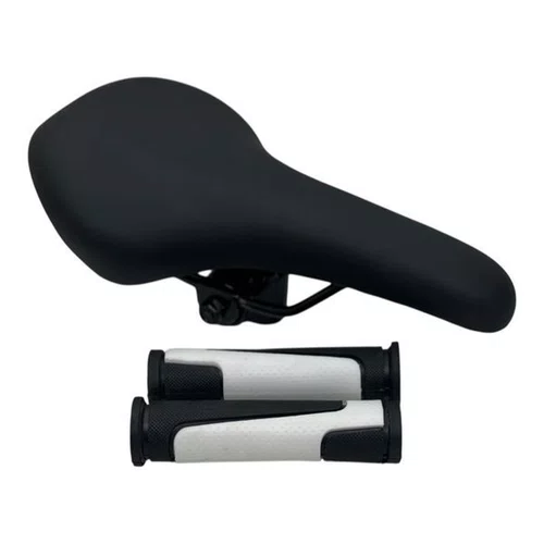 SELIM P/ BICICLETA MTB GTS PRETO C/ CARRINHO + PAR MANOPLA