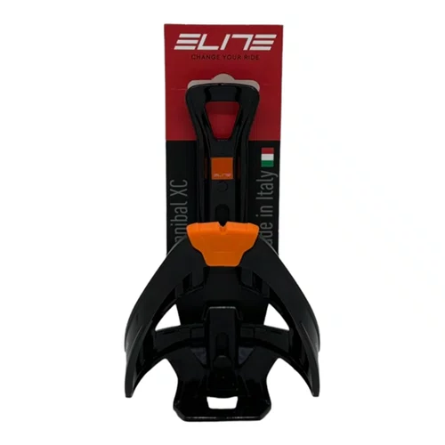 SUPORTE GARRAFA/CARAMANHOLA ELITE CANNIBAL XC PRETO/LARANJA