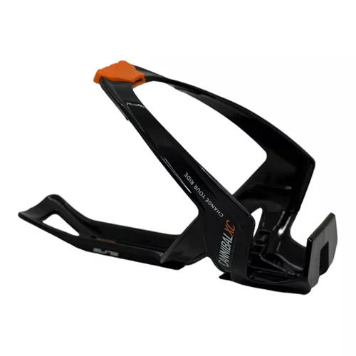 SUPORTE GARRAFA/CARAMANHOLA ELITE CANNIBAL XC PRETO/LARANJA