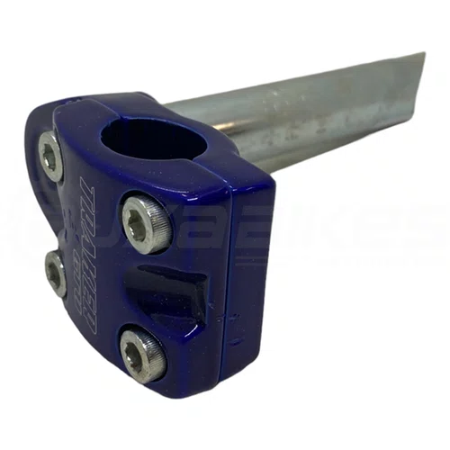 SUPORTE GUIDAO BMX ALUMINIO AZUL 4 PARAFUSOS