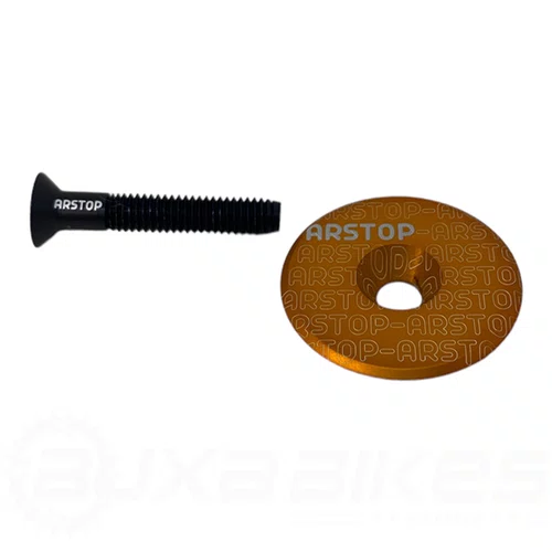 TAMPA + PARAFUSO SUPORTE GUIDAO/MESA ARSTOP BIKE ALUMINIO LA