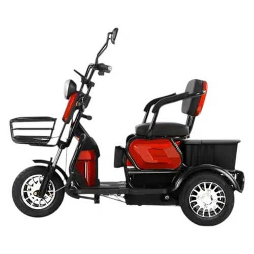 TRICICLO ELETRICO BONMAD BM942-28 1000W SUSPENSAO PRETO/VERM