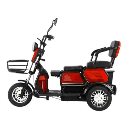 TRICICLO ELETRICO BONMAD BM942-28 1000W SUSPENSAO PRETO/VERM