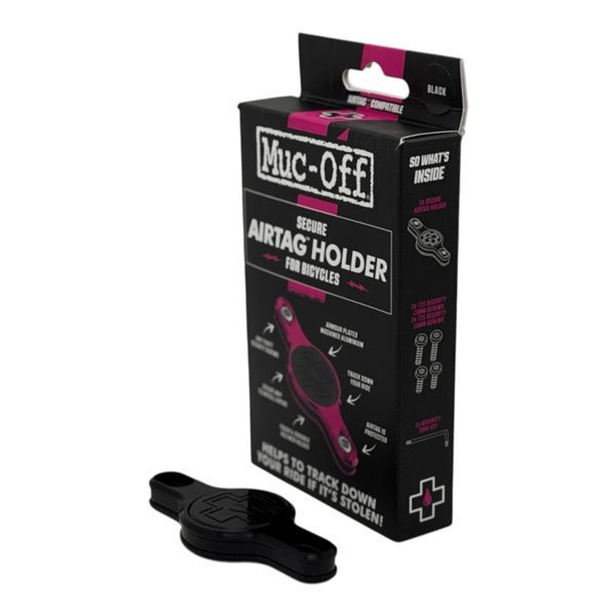 SUPORTE P/ RASTREADOR AIRTAG SECURE TAG HOLDER MUC-OFF PRETO